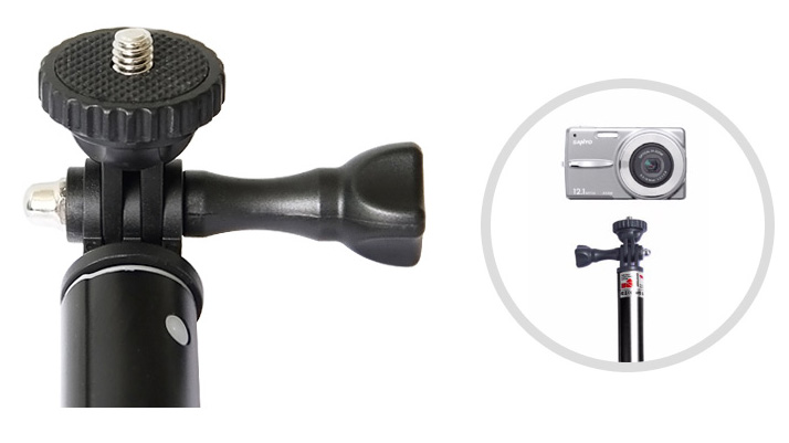 SZTYWNY MONOPOD Z BLOKADĄ DO GOPRO +GWINT 1/4 CALA Rodzaj inne