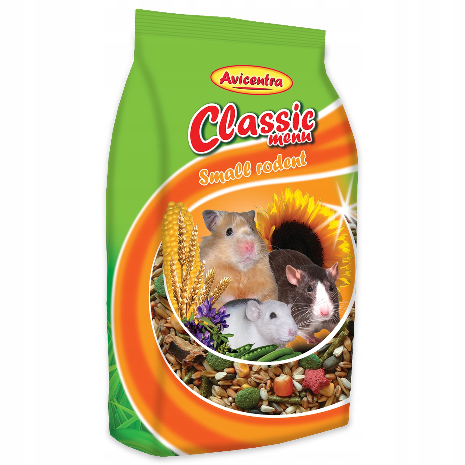 Levně Avicentra směs krmivo 20 kg křeček , osmák degu , myši, pískomily, krysy,