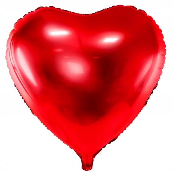 BALON FOLIOWY SERCE CZERWONE 45CM WALENTYNKI SERCA