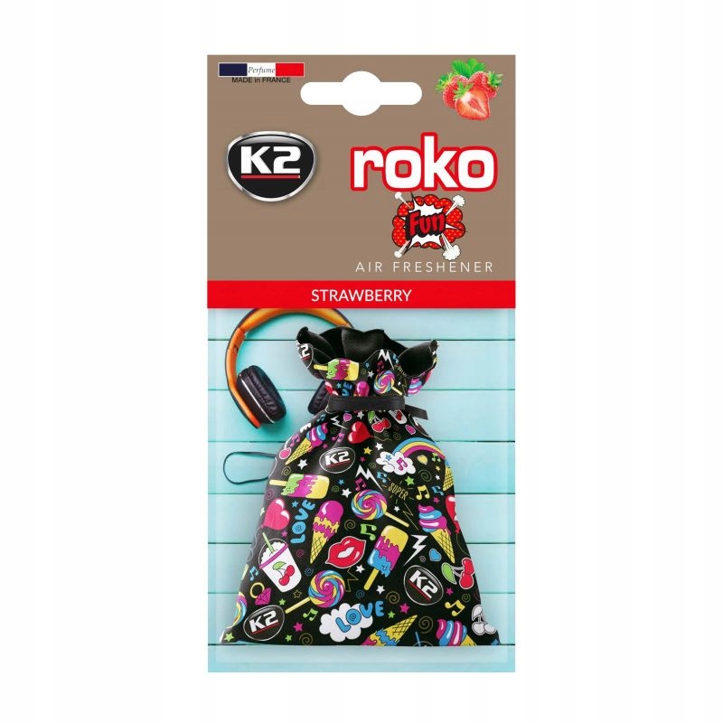 

K2 Roko Fun zapach samochodowy Truskawka woreczek
