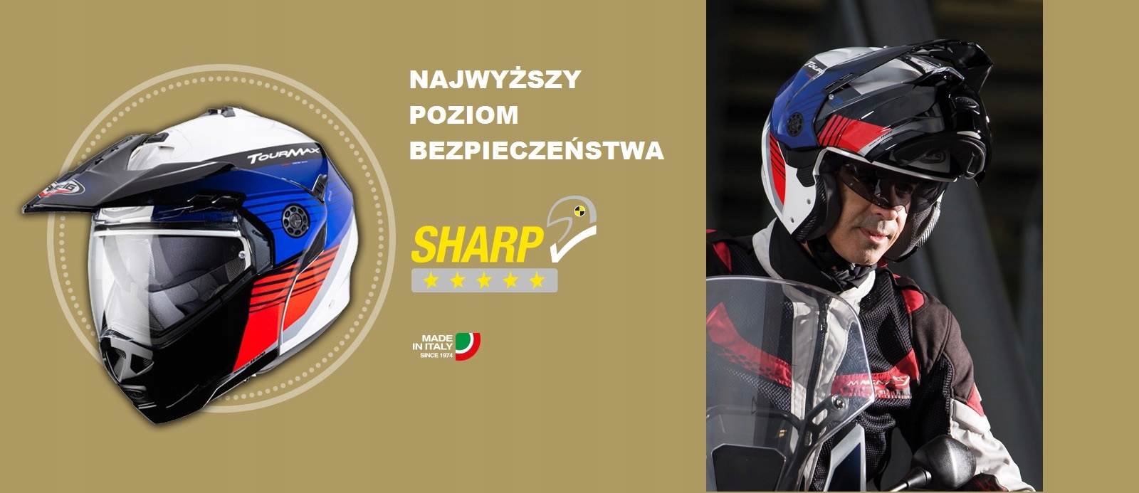 CABERG KASK SZCZĘKOWY FLIP-UP ENDURO TOURMAX XS Waga produktu 1600 g