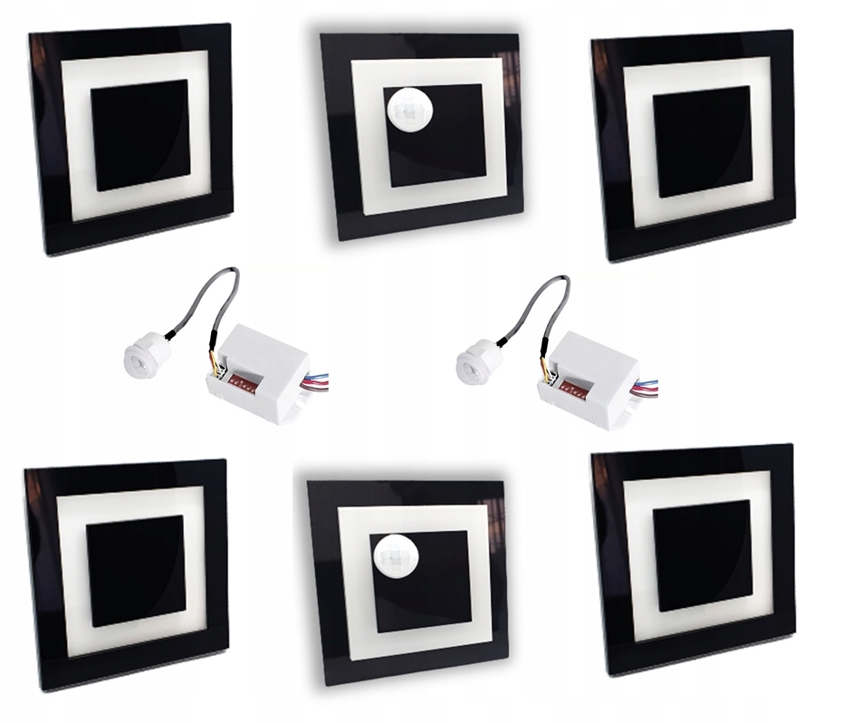 

Zestaw 4x Oprawa schodowa Led 230+ 2 czujka ruchu