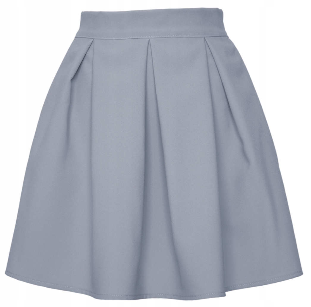 JASNOSZARA SPÓDNICA W KONTRAFAŁDY NA WYMIAR MIARĘ