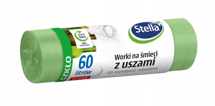 

Worki Zielone Na Śmieci Segregacji 60L 14 Szkło