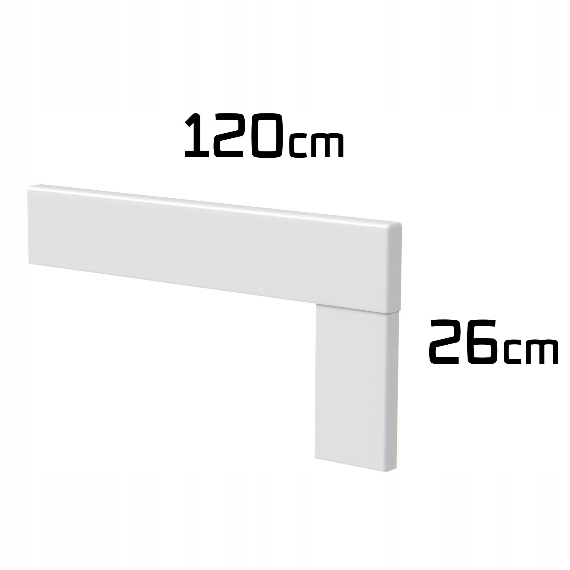 

Listwa cokół do schodów biała na zakładkę 60x15mm