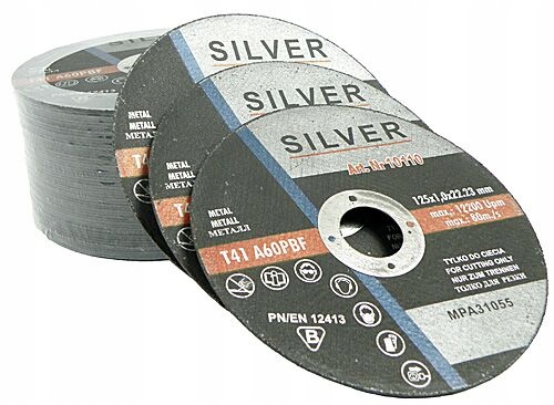 

50x Tarcza Do Cięcia Metalu 125 mm x 1,0 Silver