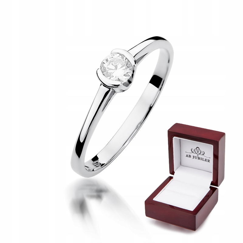 

Pierścionek Białe Złoto 585 Brylant 0,23ct Grawer