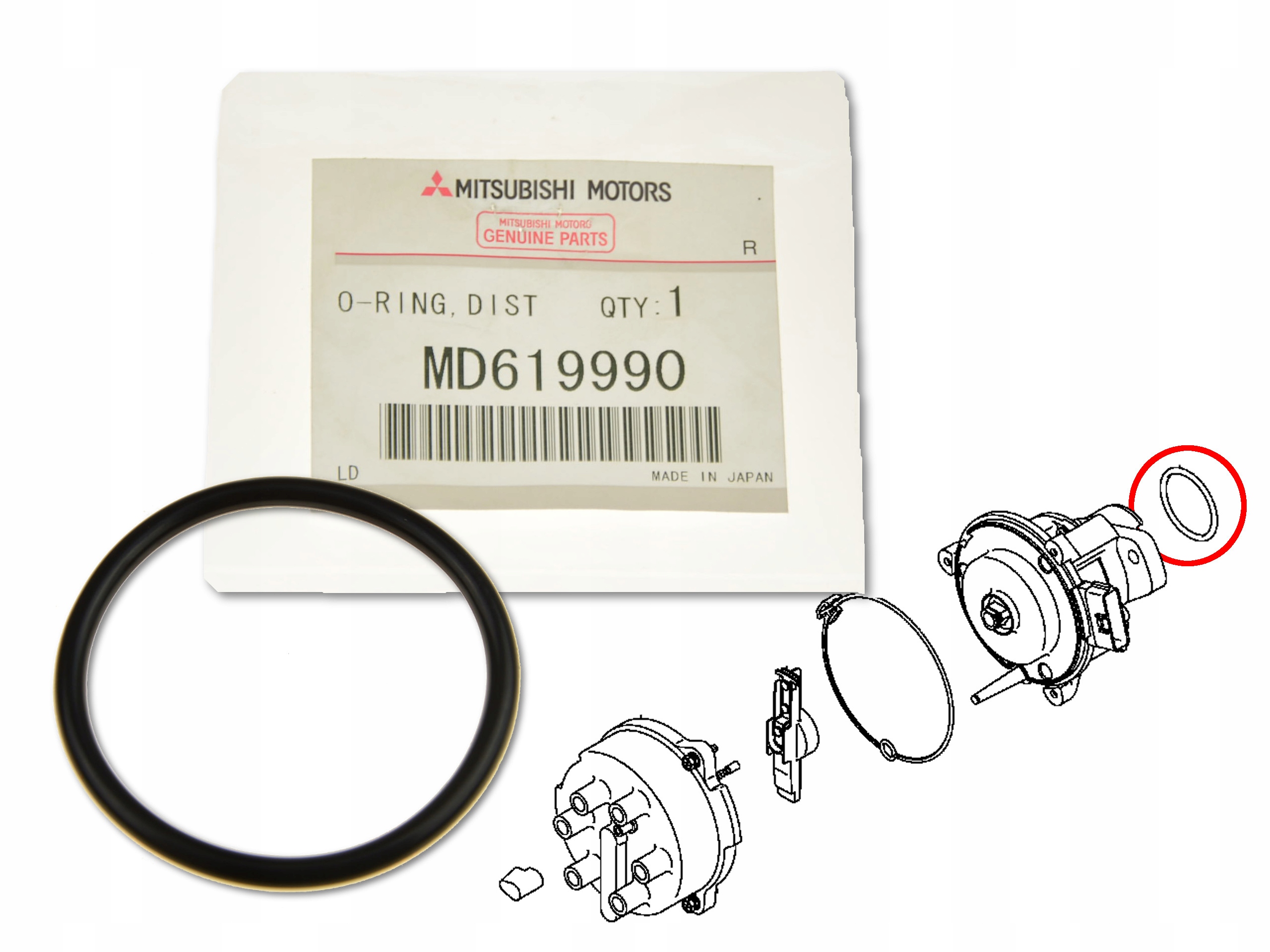 

O-ring Aparatu Zapłonowego MD619990 Oe Mitsubishi