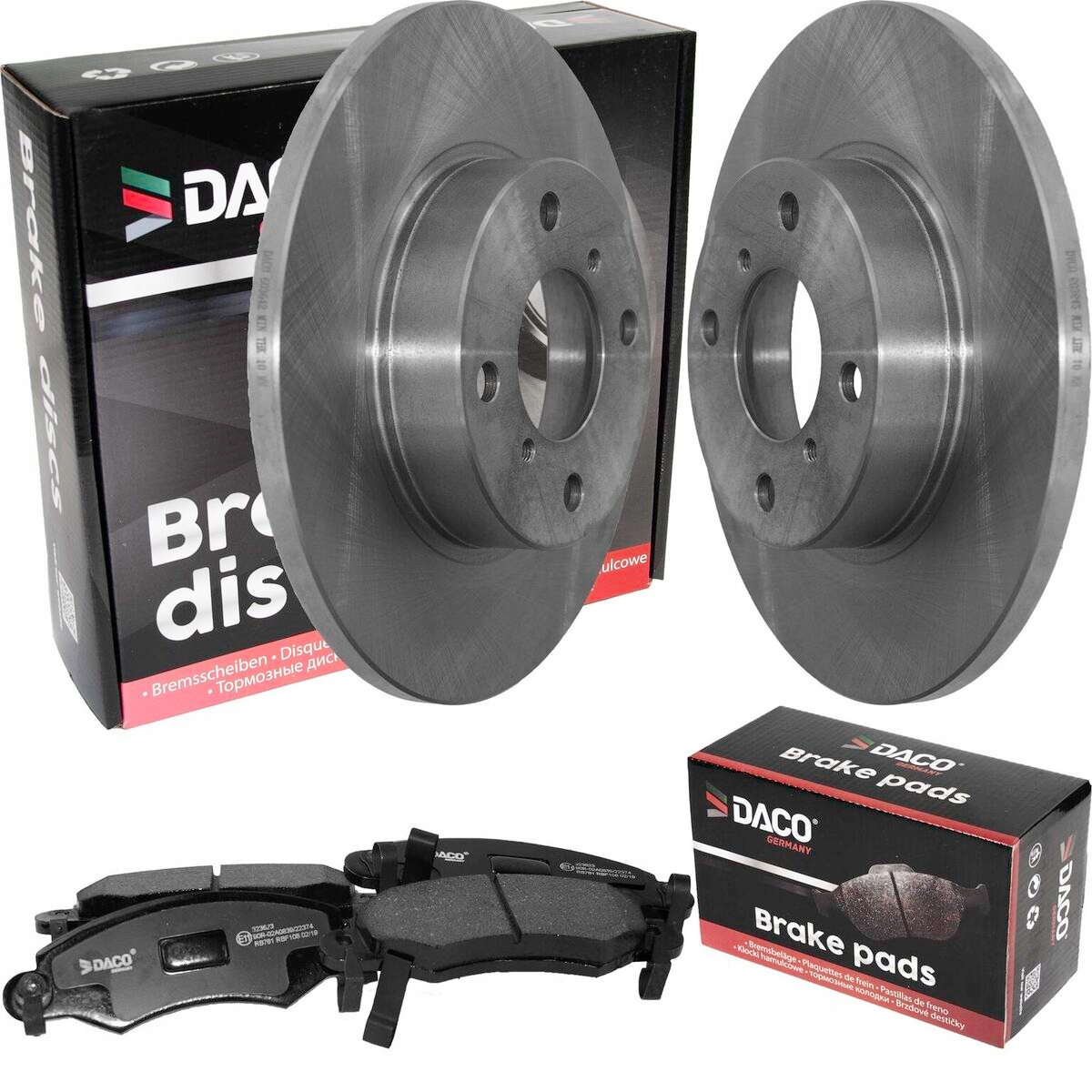 Диски + колодки DACO передняя часть Opel Agila A Wagon R+