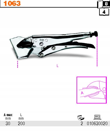 ПЛОСКОГУБЦЫ СЛ САМОБЛОК ПЛ ШИРОКИЙ 200ММ БЕТА 1063