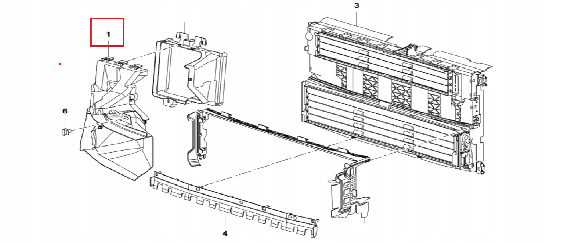OSŁONA OBUDOWA WLOT CHŁODNICY PARTNER BERLINGO 18-