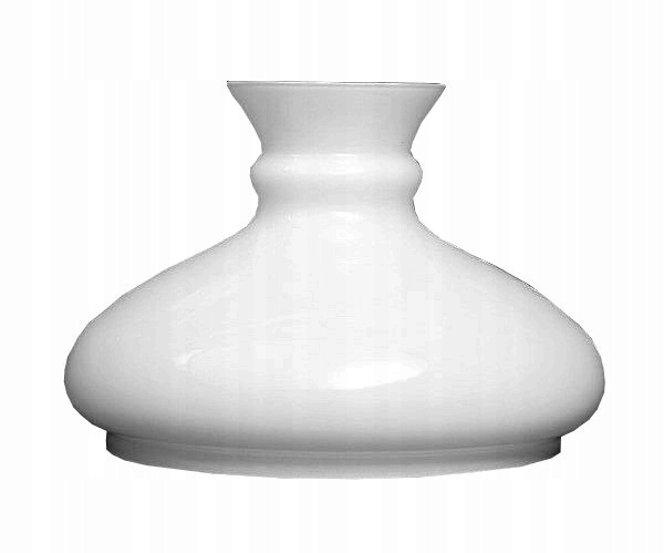 Klosz do lampy naftowej kołnierz dolny 230mm otwór montażowy 23cm Biały