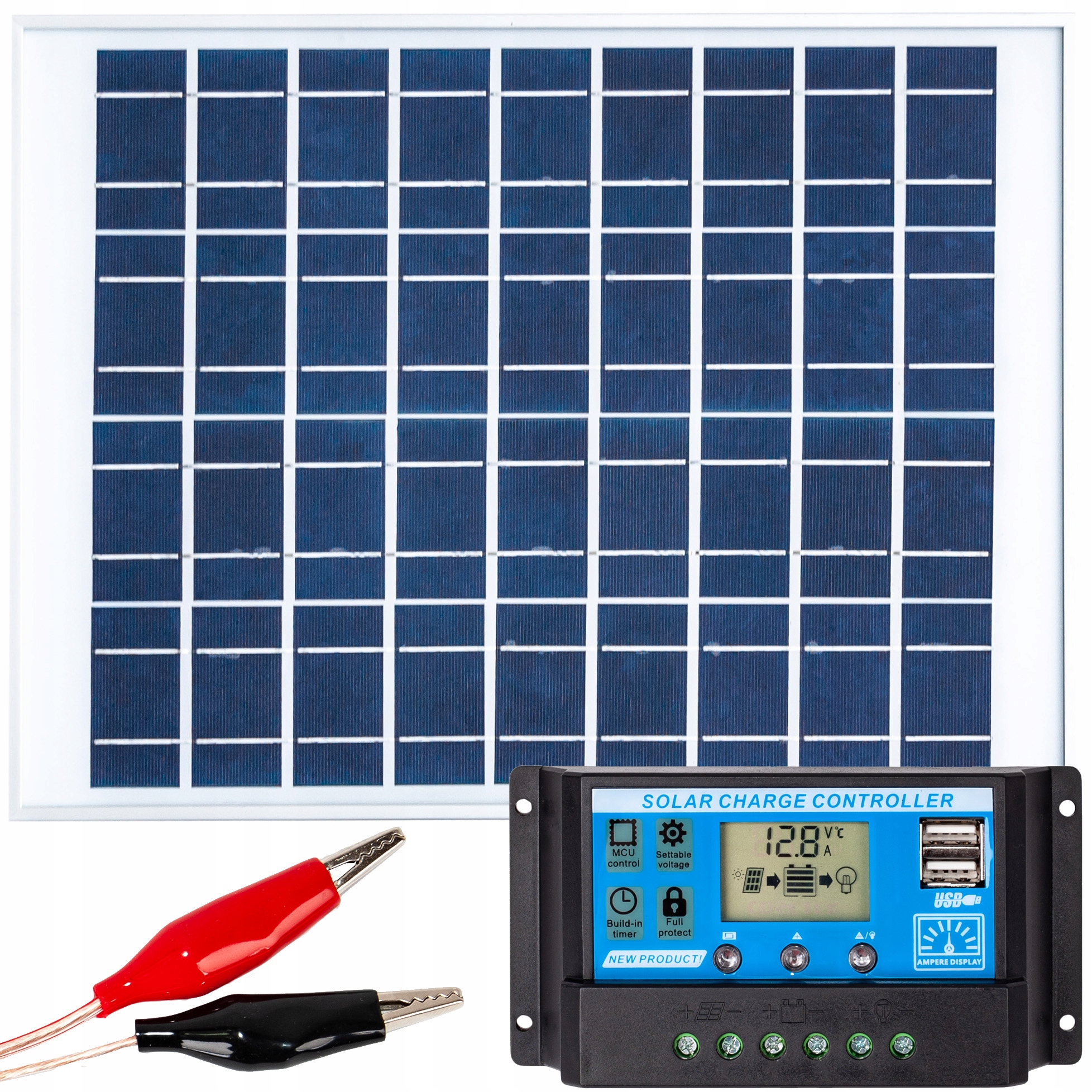 

Panel Solarny Bateria Słoneczna 20W 12V Regulator