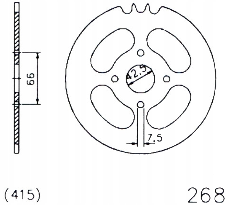 Zadní ozubené kolo 415 32-54Z Hercules HR2 25 Hobby