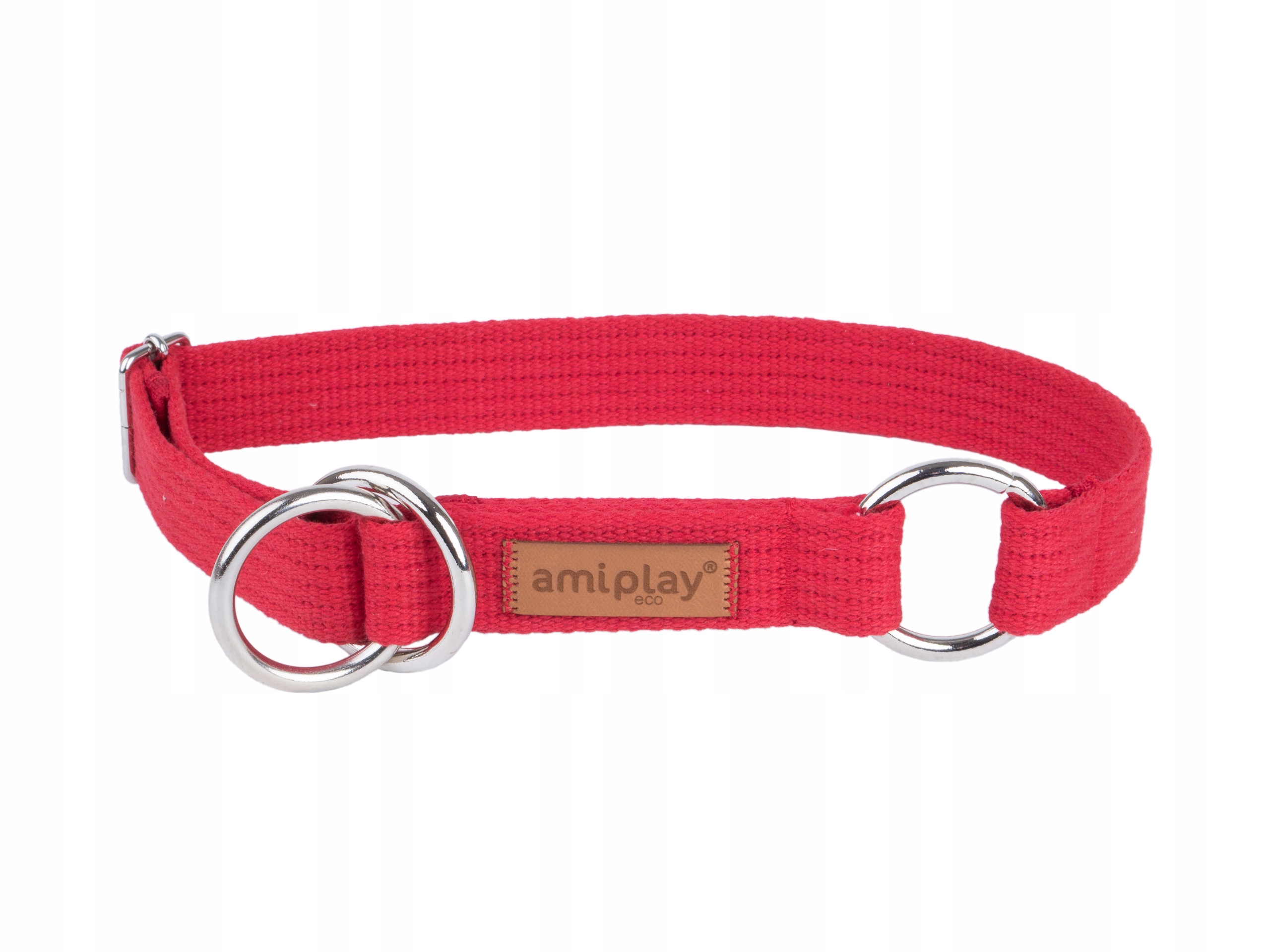 

amiplay Mocna obroża półzaciskowa Cotton L Czerwon