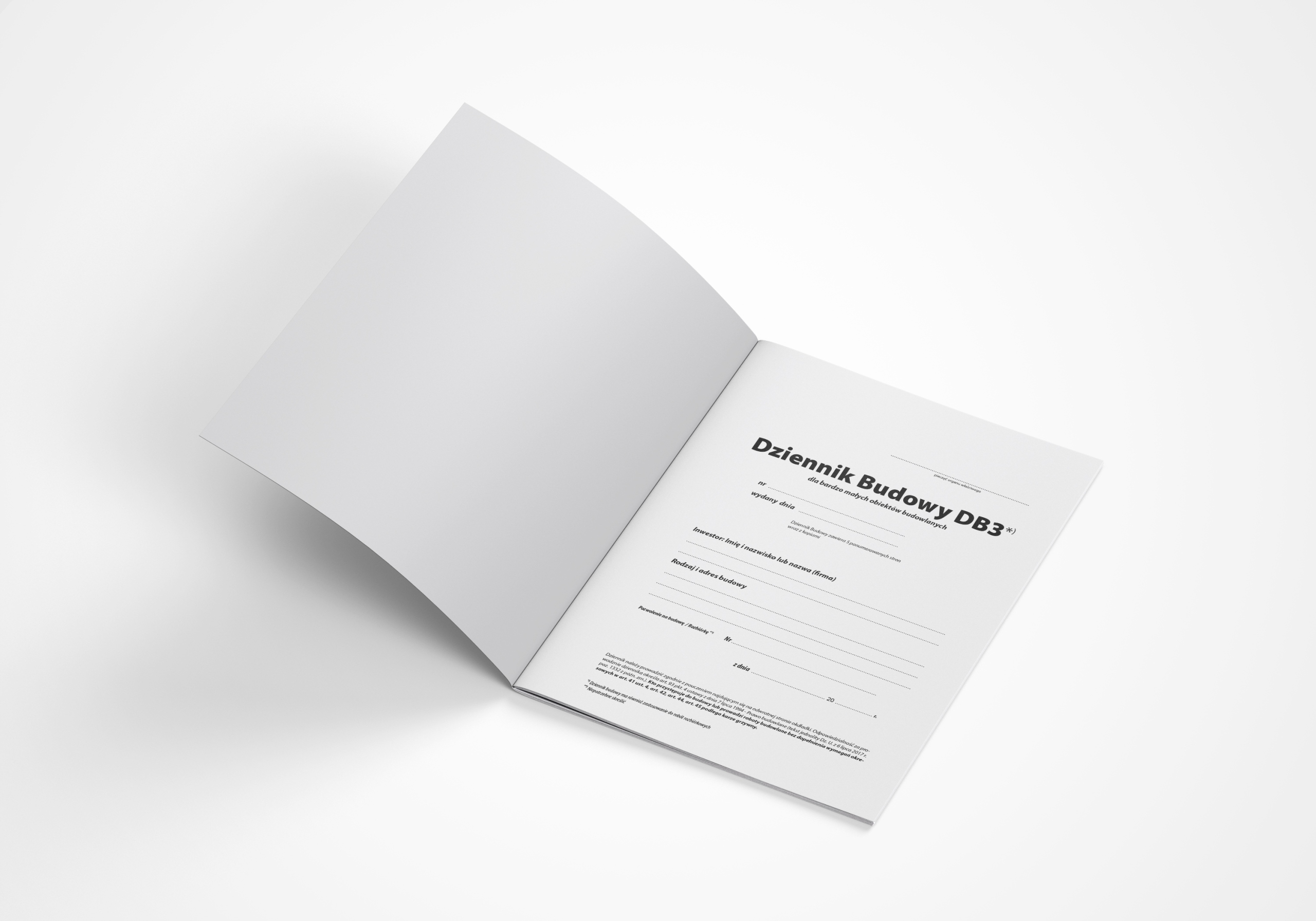 Dziennik Budowy DB3, 10 stron Rodzaj inny