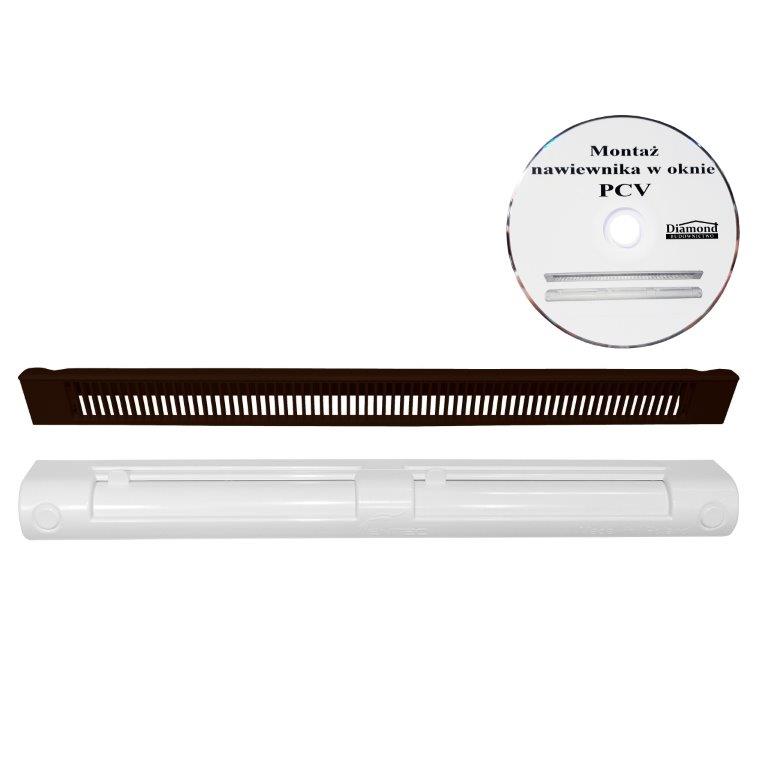 

Nawiewniki do okna okien Vt 601 Ciemny Brąz/biały