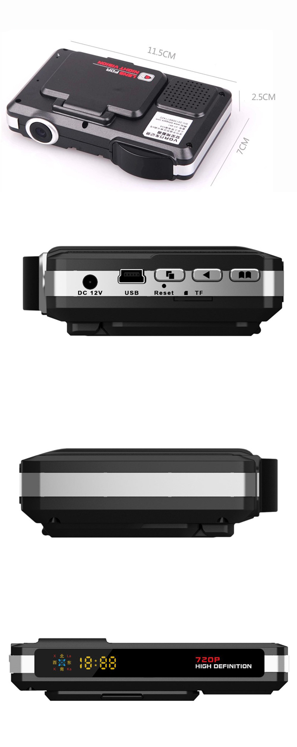 REJESTRATOR TRASY KAMERA SAMOCHODOWA GPS ANTYRADAR Marka TTOOT