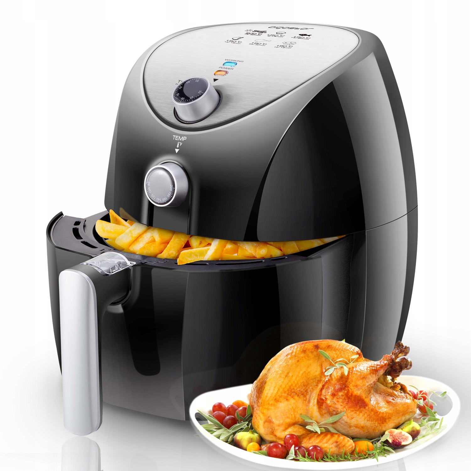 

Niskotłuszczowa frytkownice powietrzna, 3.2L,1500W