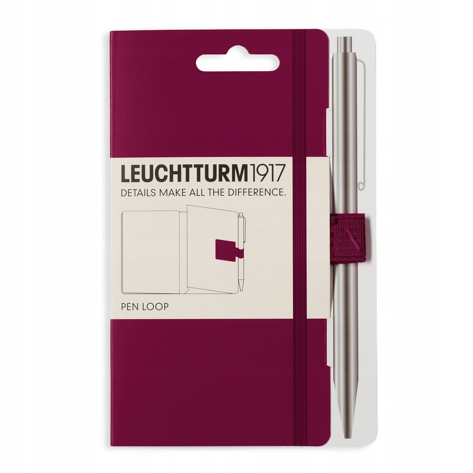 

LEUCHTTURM1917 Pen Loop uchwyt Bordowy