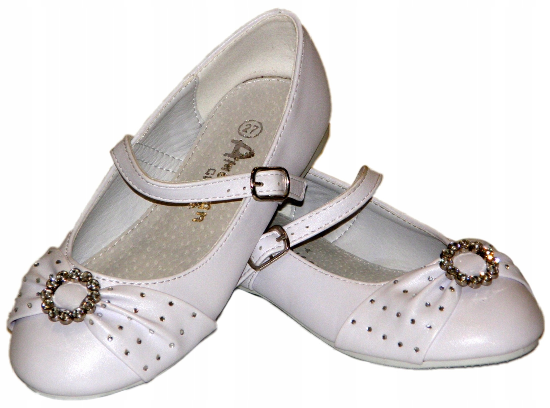 

Buty Baleriny Komunijne Białe Roz 30 Wkła 19,50 CM