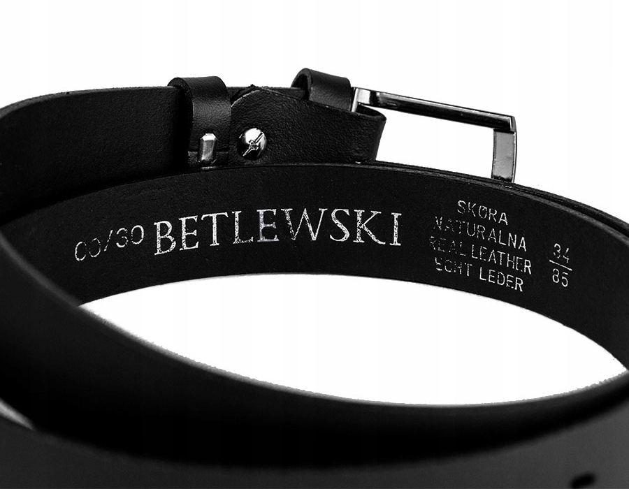 PASEK SKÓRZANY MĘSKI BETLEWSKI WĄSKI SKÓRA 105 Marka Betlewski