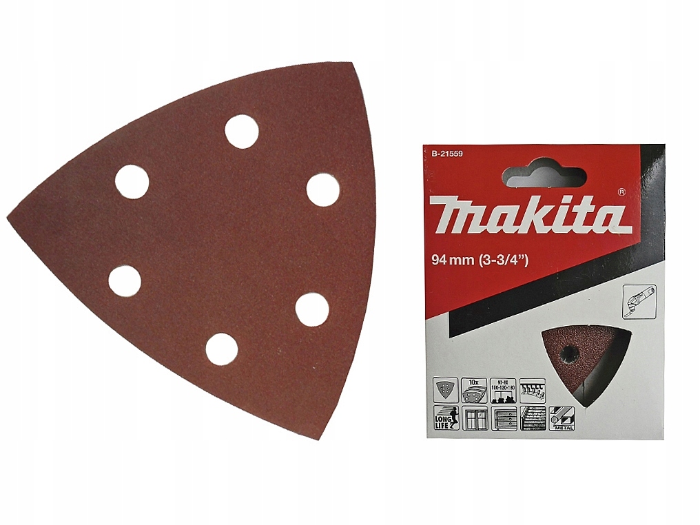 Makita B-21559 Papier ścierny 94mm do szlifierki Delta MIX Granulacji 10szt