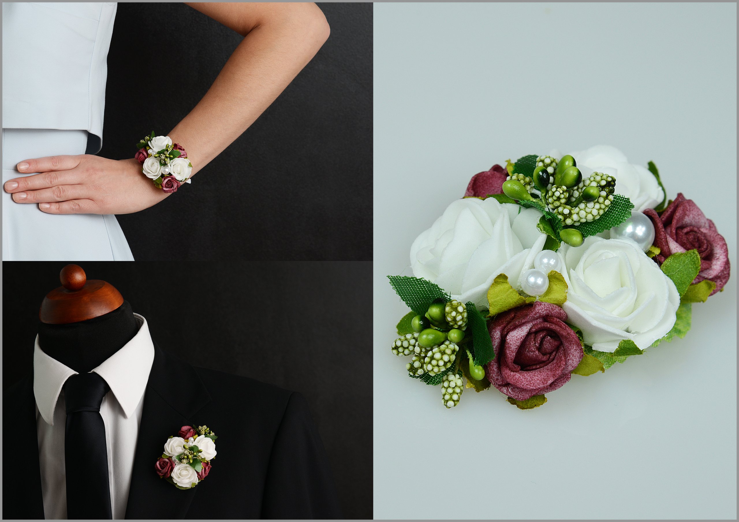 KOTYLIONY BUKIECIKI NA RĘKĘ STUDNIÓWKA WZORY NA WIECZÓR PANIEŃSKI ŚLUB Marka inny