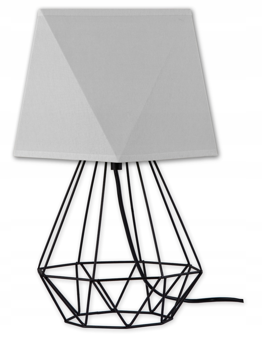 

Lampka Nocna Biurkowa Druciana Abażur Diament Loft