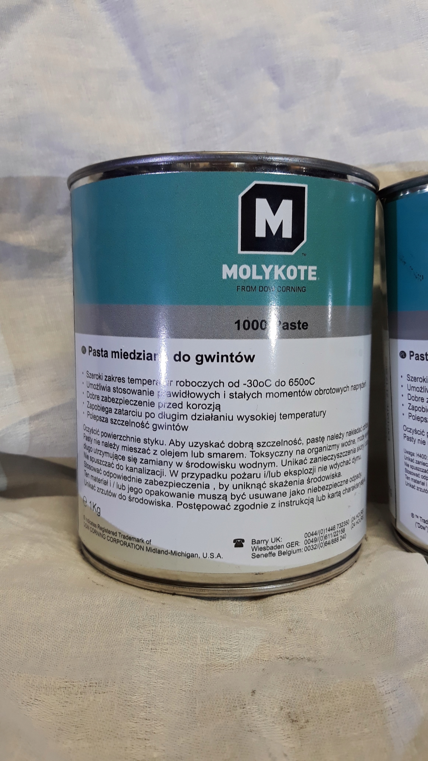 Pasta do polaczen srubowych Molykote 1000 1kg Brand Molykote