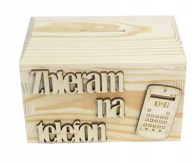 

Skarbonka kufer napis zbieram na telefon AC69