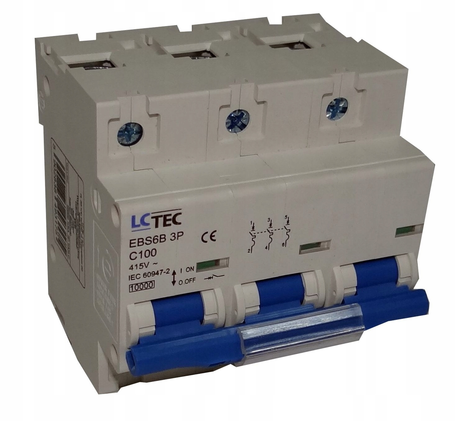 LcTec EBS6B Nadproudový spínač 3P C100A 10kA 493175