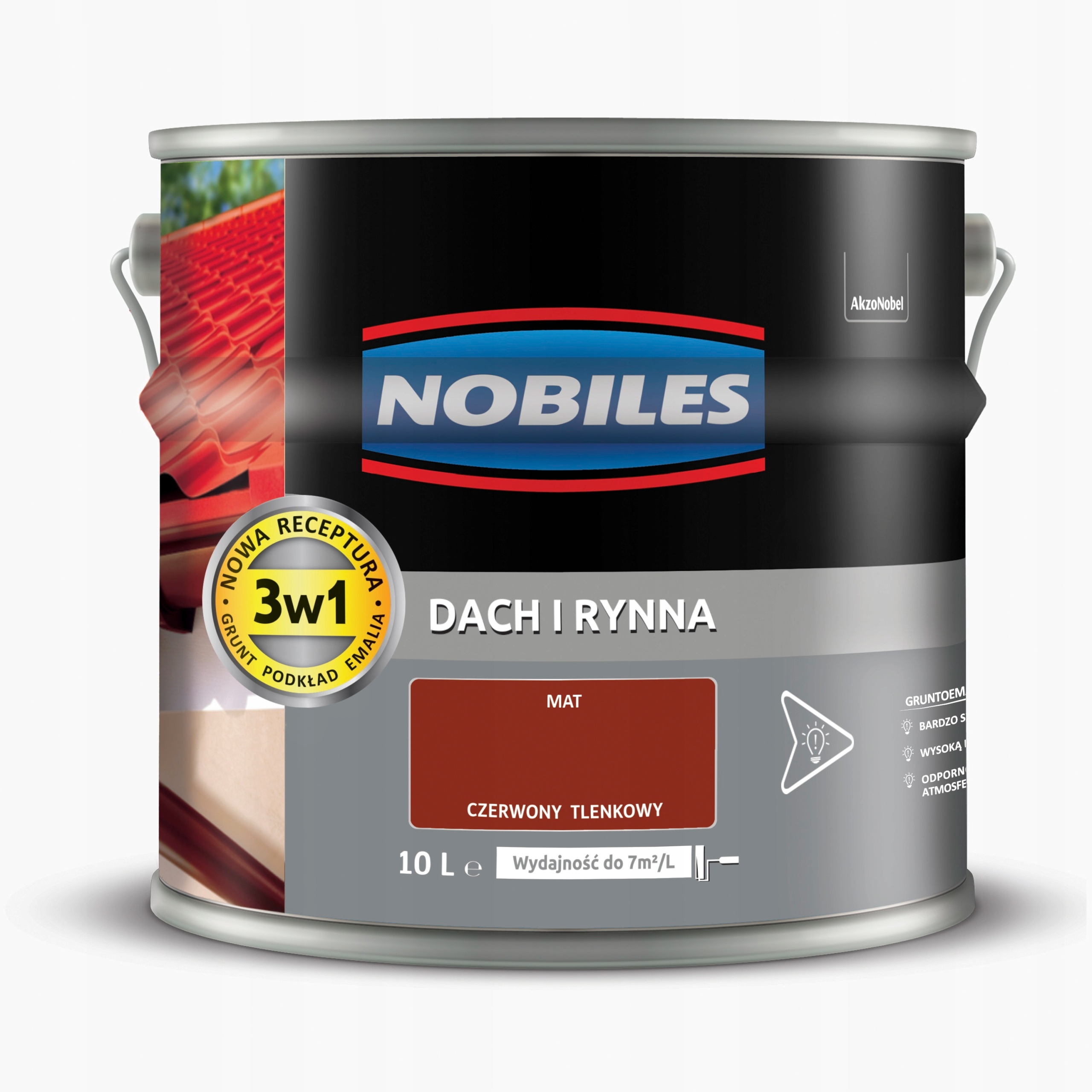 Nobiles Dach i Rynna Czerwony tlenkowy 10L