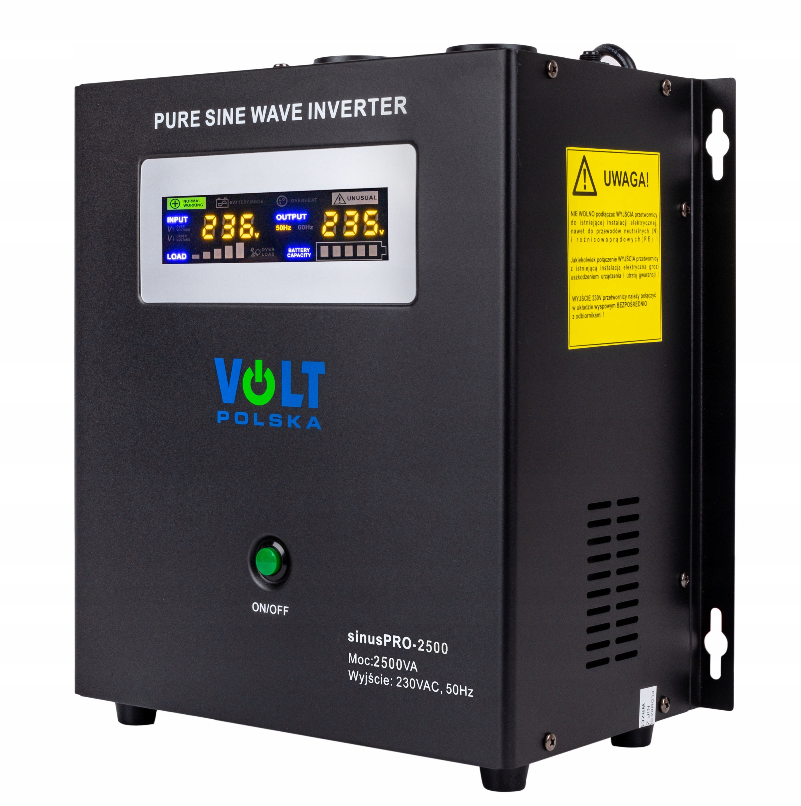 PRZETWORNICA NAPIĘCIA UPS 2500W SINUS PRO 24V 230V Kod producenta SinusPRO-2500W