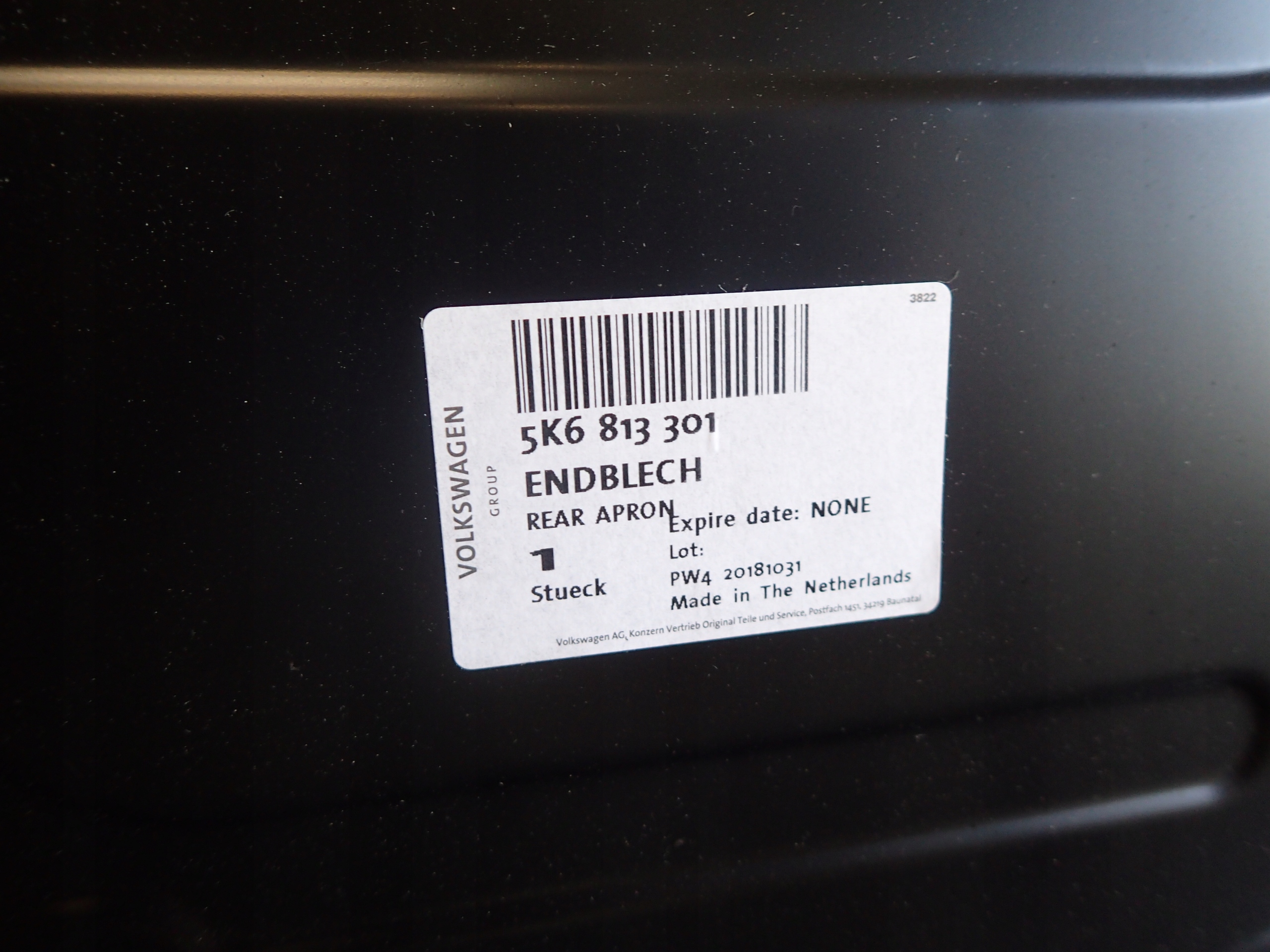 PAS TYŁ TYLNY VW GOLF VI 6 HB Numer katalogowy części PAS TYLNY VW GOLF 6 VI 5K 5K6813301 HB