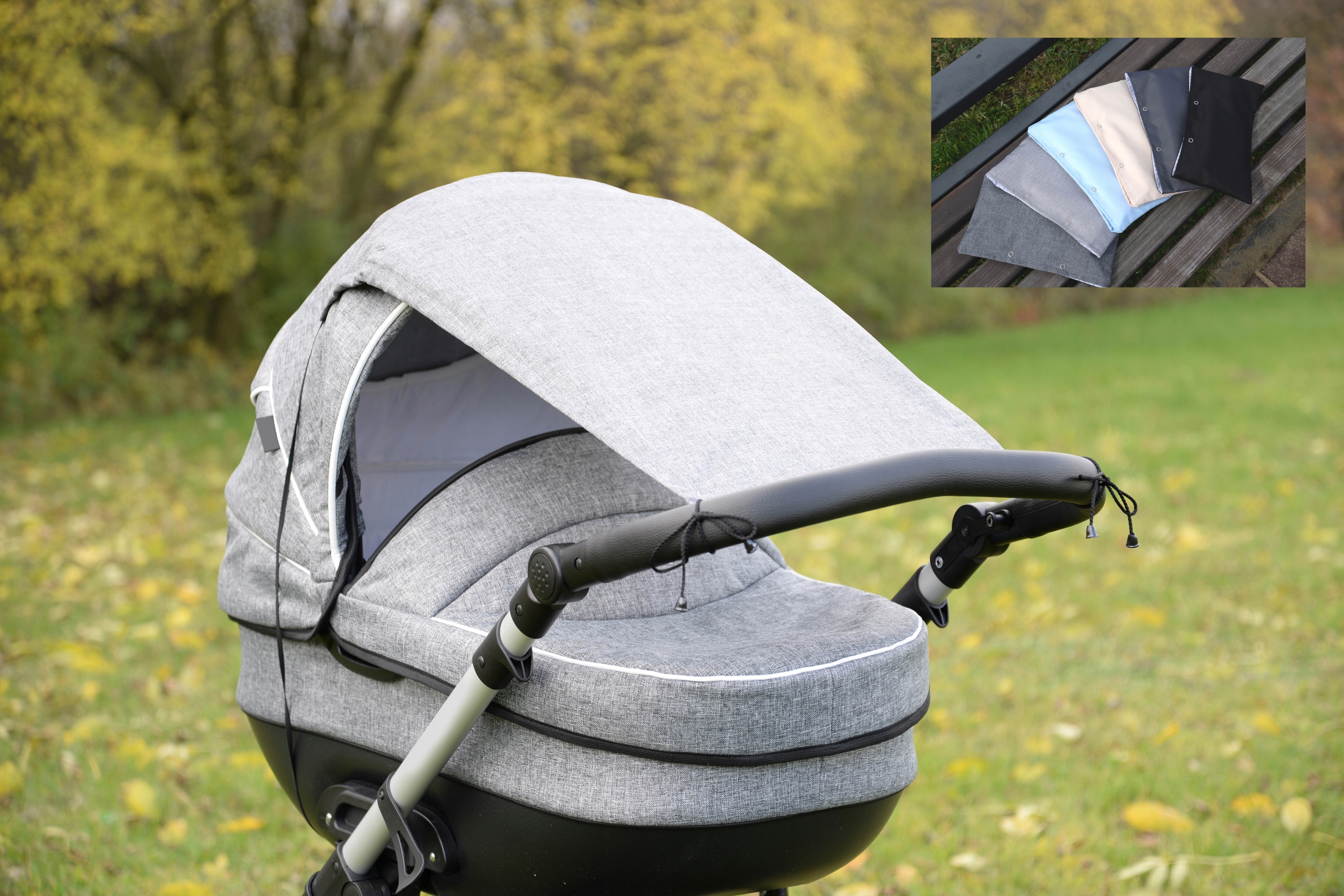 DASZEK OSŁONA PRZECIWSŁONECZNA PARASOLKA + GRATIS Kolor szary