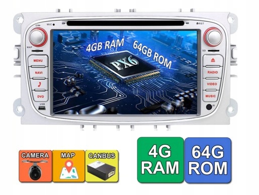 Radio Android 12 DVD 4/64 GPS FORD Mondeo Focus Marka inna