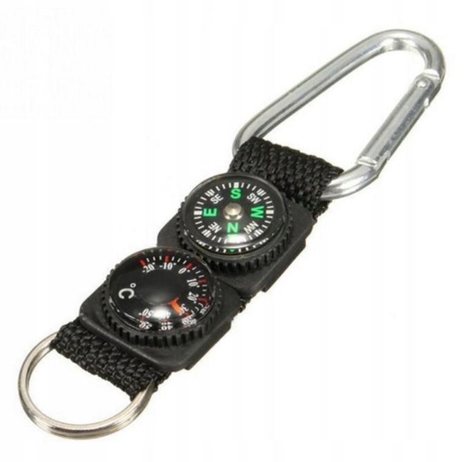 KARABIŃCZYK Z KOMPAS BRELOK SZEKLA TERMOMETR