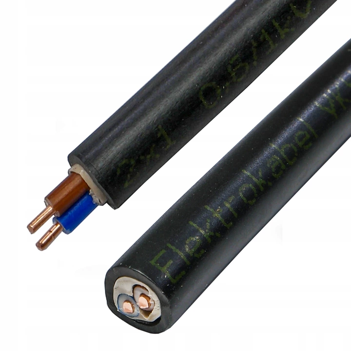 

kabel przewód Yky 2x1 mm 1KV ziemny Uv zewnętrzny