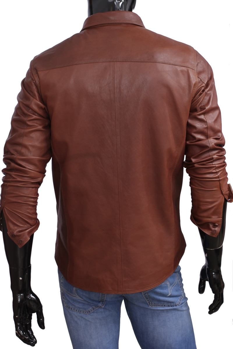 Kurtka Skórzana Meska DORJAN WIL217 Koszula L Rozmiar L