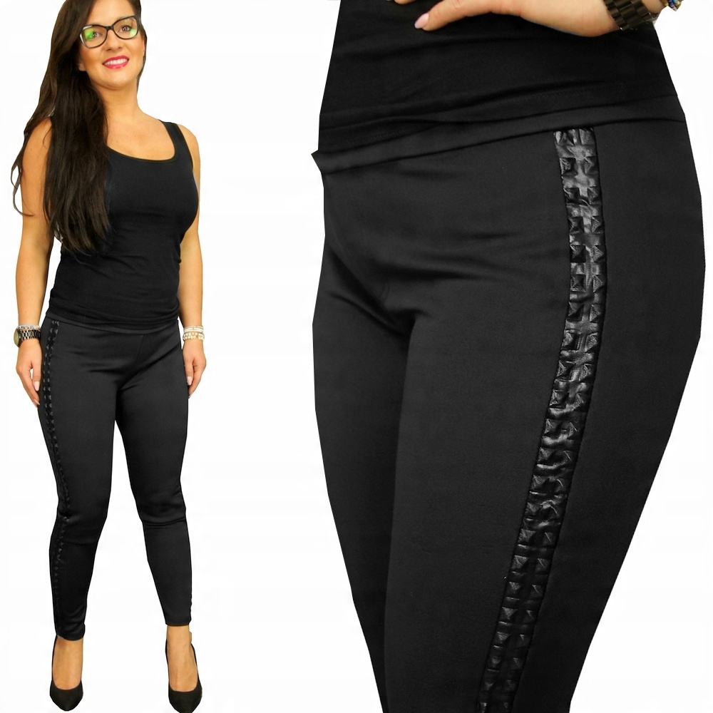 

Legginsy Spodnie z Lampasem Ćwieki pikowane, Xs