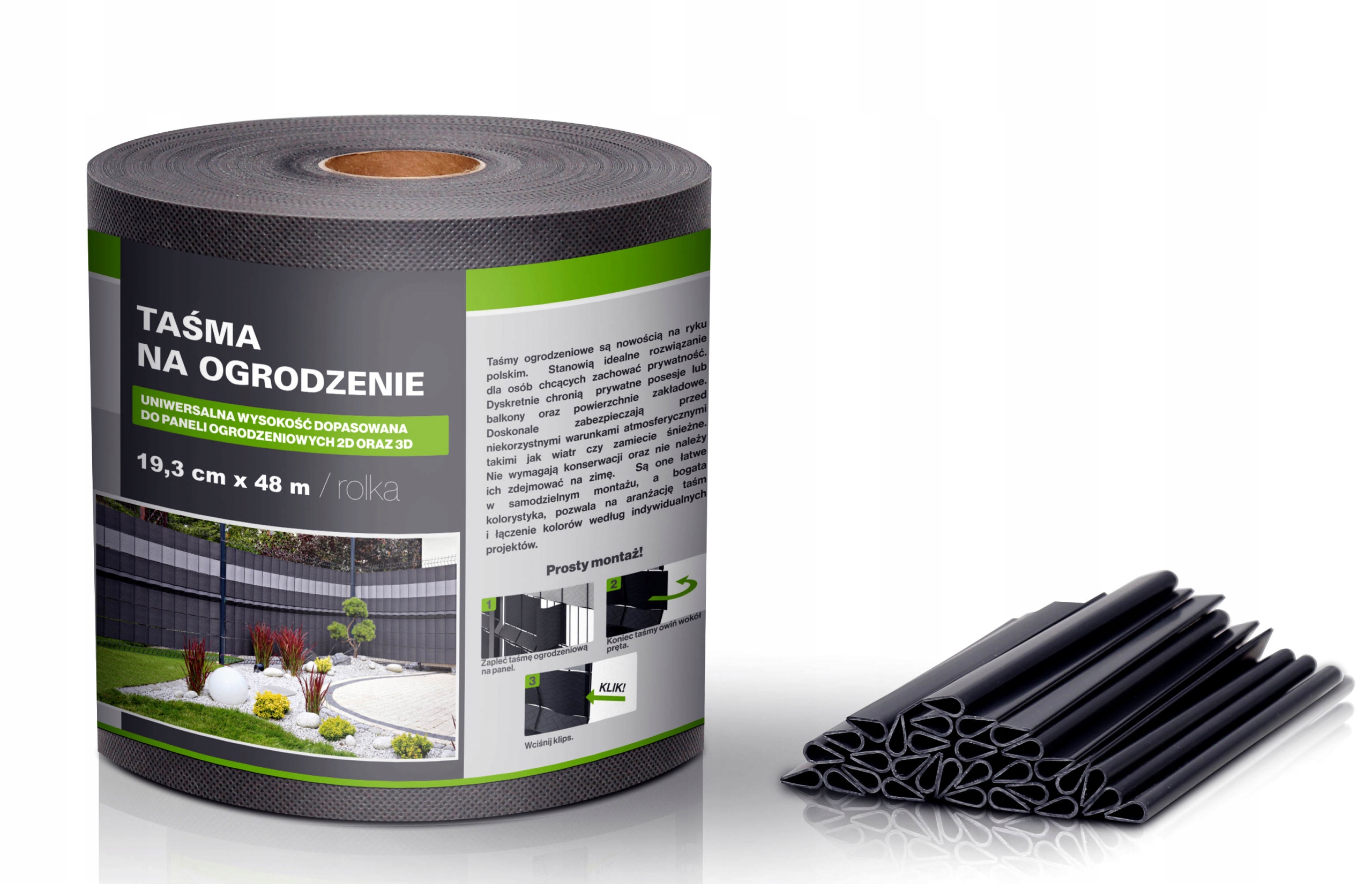 OSŁONA PŁOT OGRODZENIE TAŚMA PANEL19,3cm x 48m PRODUKT POLSKI +GRATIS