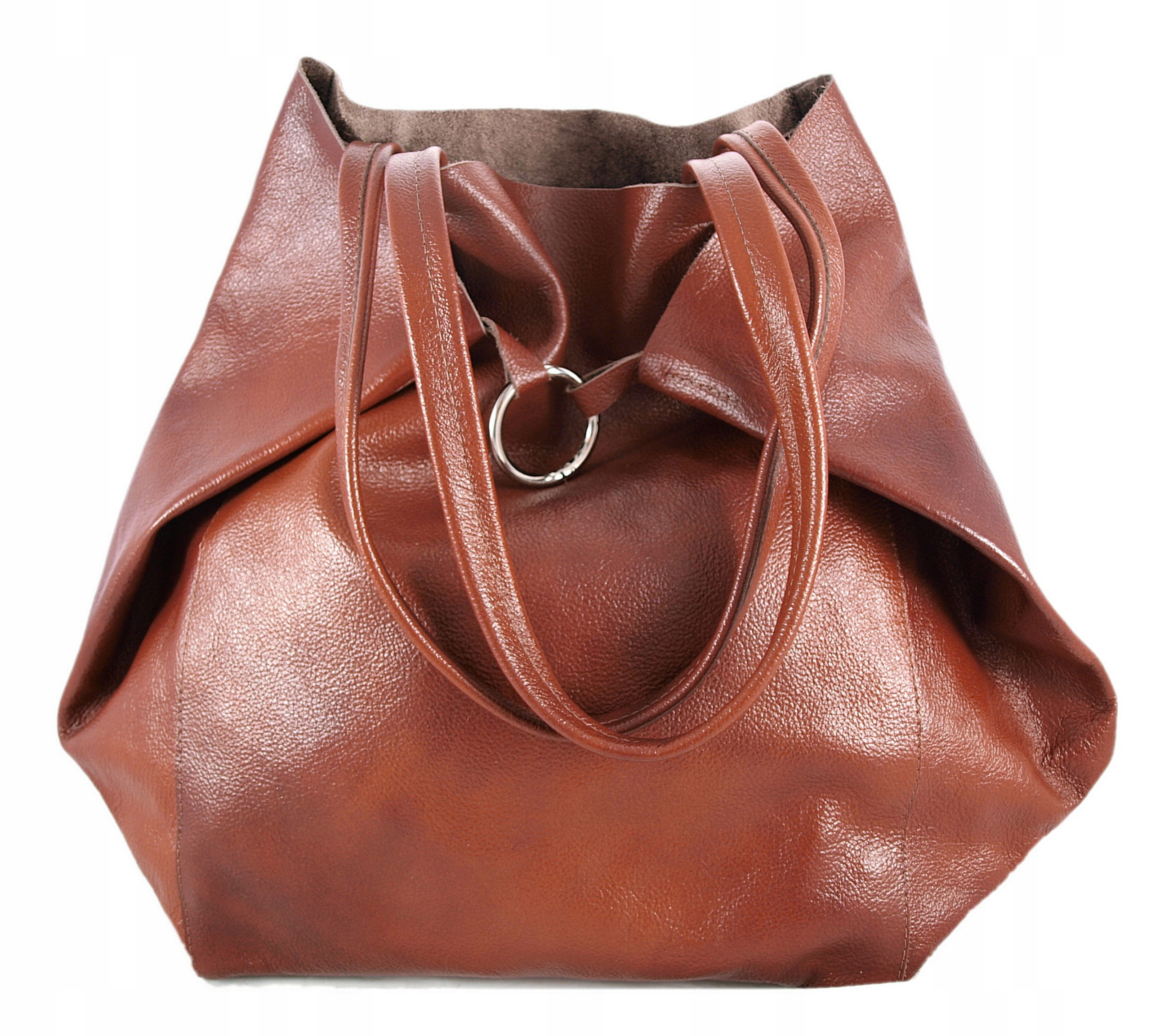 

Torebka Skórzana Worek 2W1 Shopper Kosmetyczka