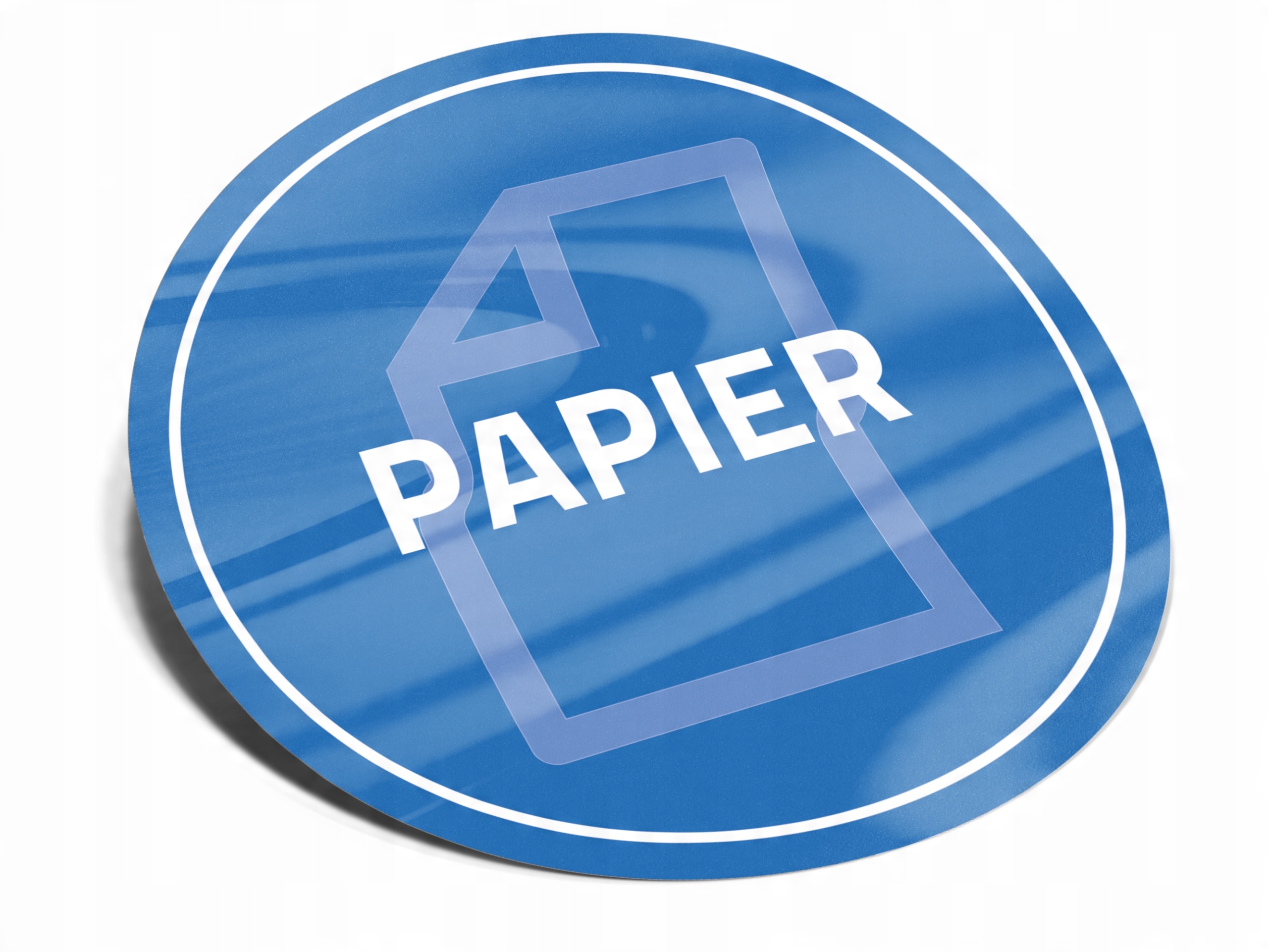 

Papier - Naklejka na kosz segregacja śmieci 30cm