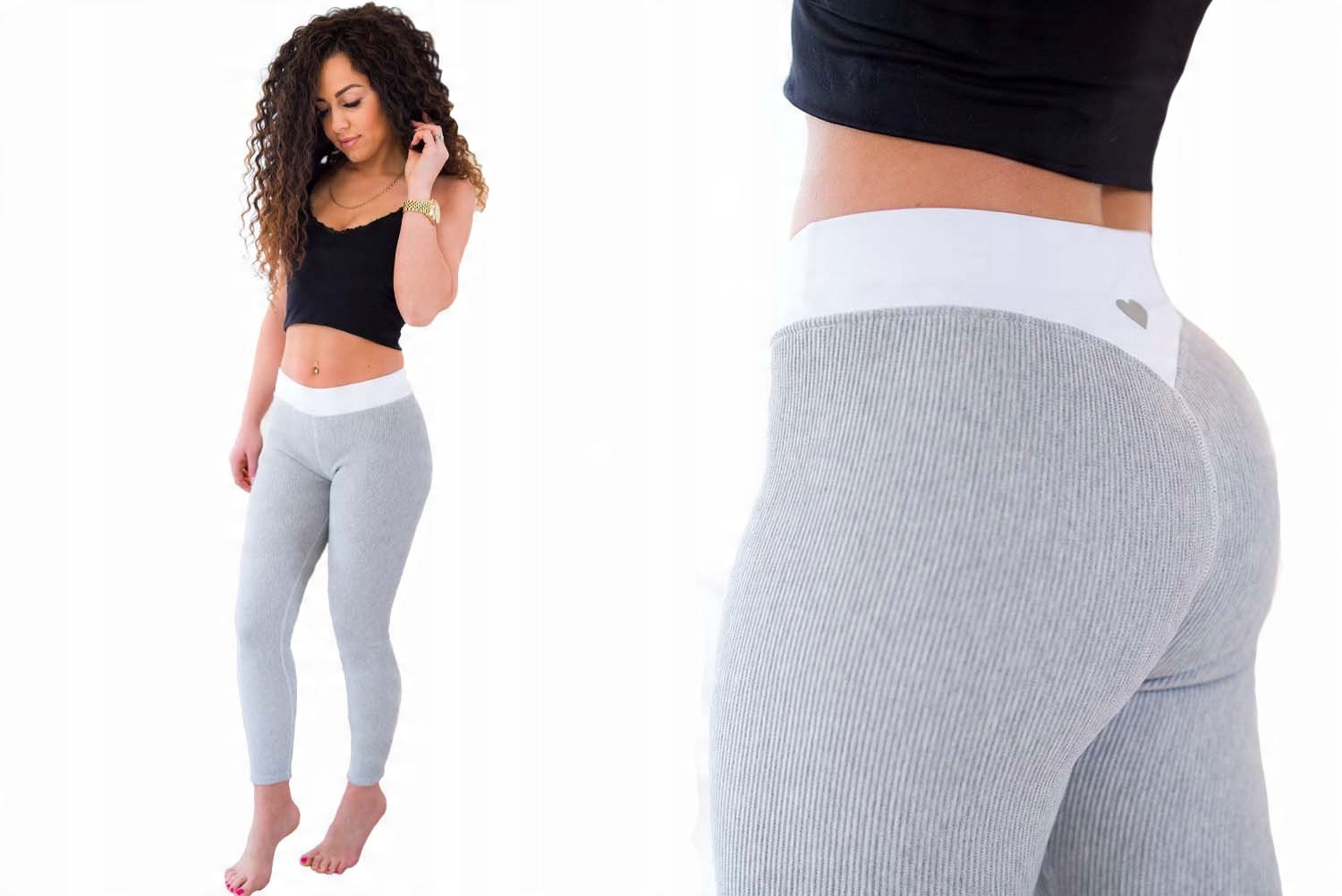 

Wysokie Dopasowane Fit Legginsy Damskie Push Up S