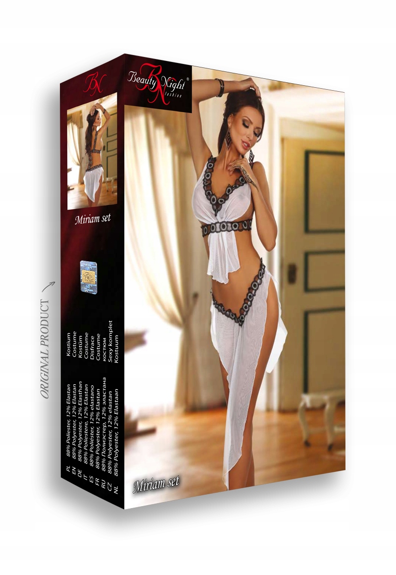 Beauty Night Miriam set WHITE sexy komplet L/XL Rozmiar L/XL