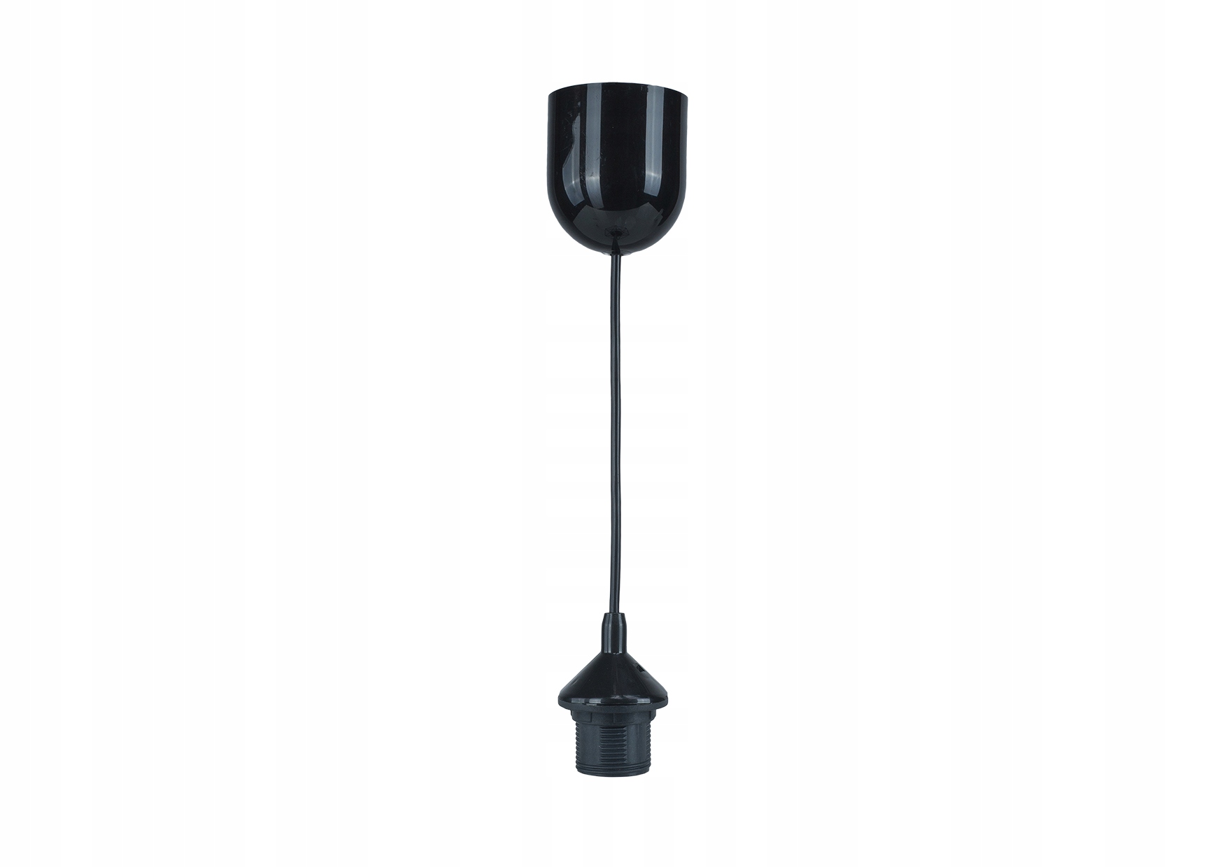 

Lampa Zawiesie E27 czarny okrągły zwis do kloszy