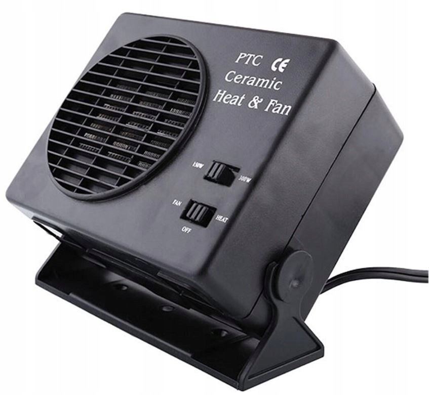 Grzejnik samochodowy 12V 150/300W z wentylatorem