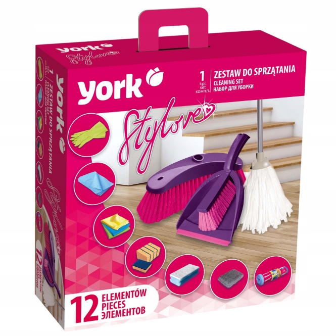 

York Zestaw do sprzątania Box 12 elementów Prezent