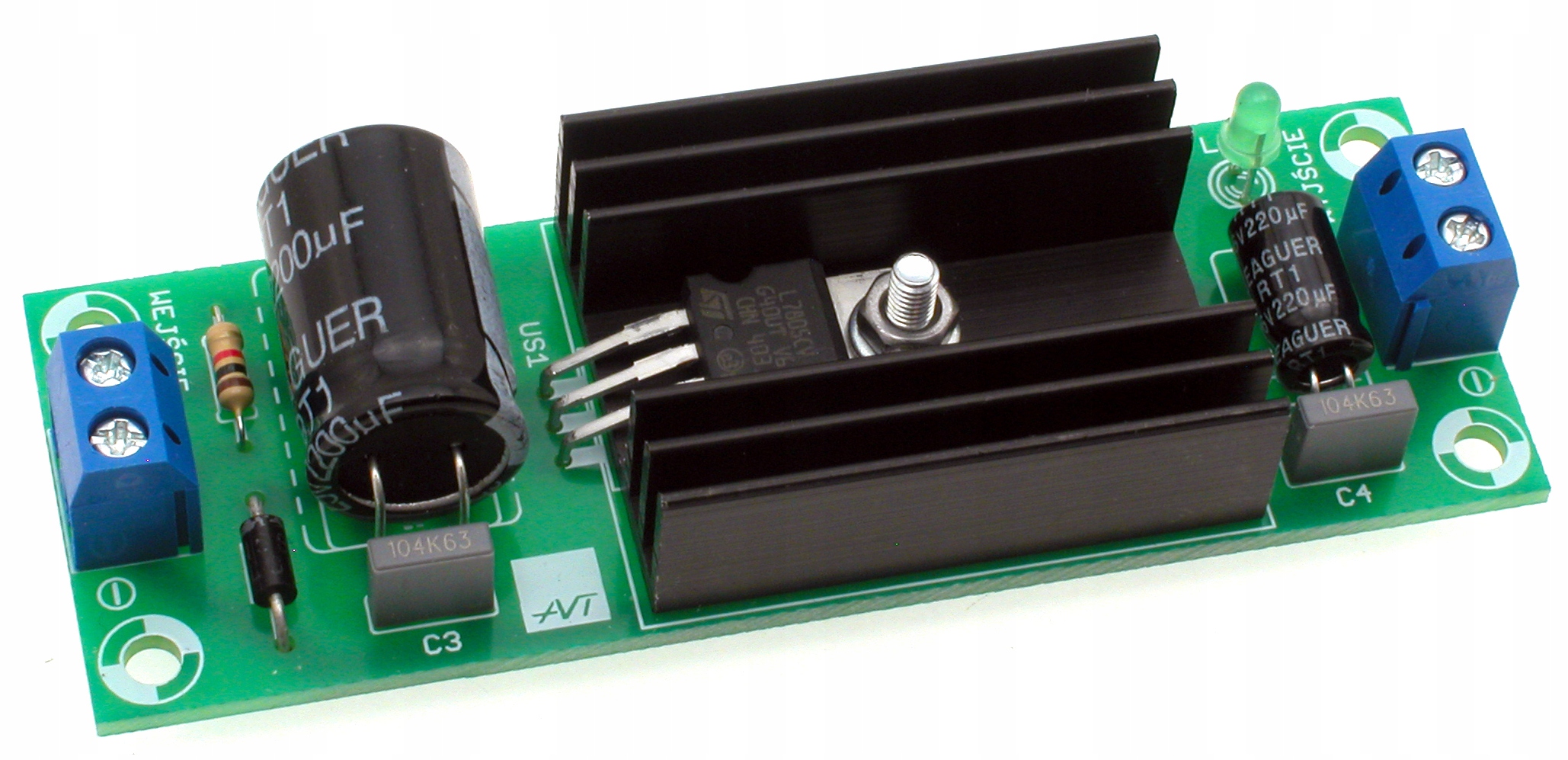 

Moduł miniaturowego zasilacza 24V Diy AVT1913/24 B